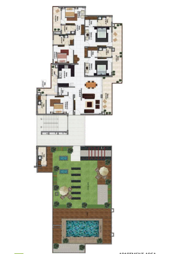 5 BHK Penthouse floor plan from the project brochure